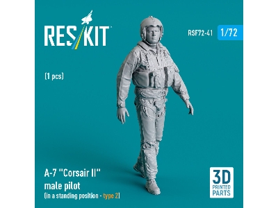 A-7 'corsair Ii' Male Pilot (In A Standing Position - Type 2) (1 Pc) (3d Printed) - zdjęcie 1