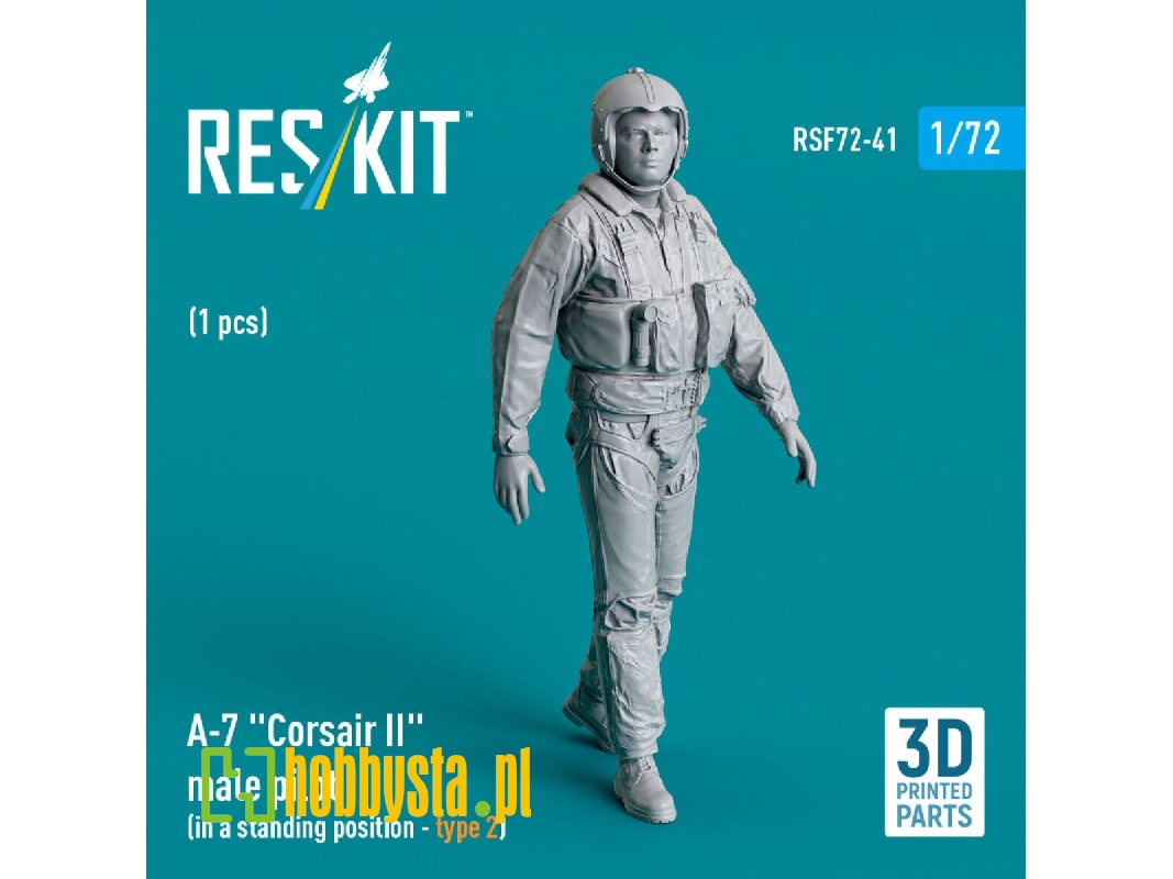 A-7 'corsair Ii' Male Pilot (In A Standing Position - Type 2) (1 Pc) (3d Printed) - zdjęcie 1