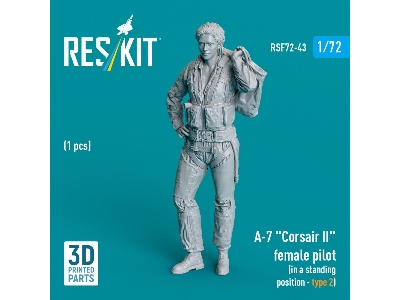 A-7 'corsair Ii' Female Pilot (In A Standing Position - Type 2) (1 Pc) (3d Printed) - zdjęcie 1
