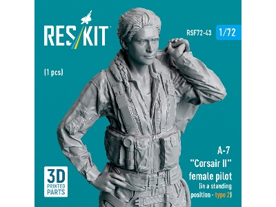 A-7 'corsair Ii' Female Pilot (In A Standing Position - Type 2) (1 Pc) (3d Printed) - zdjęcie 2