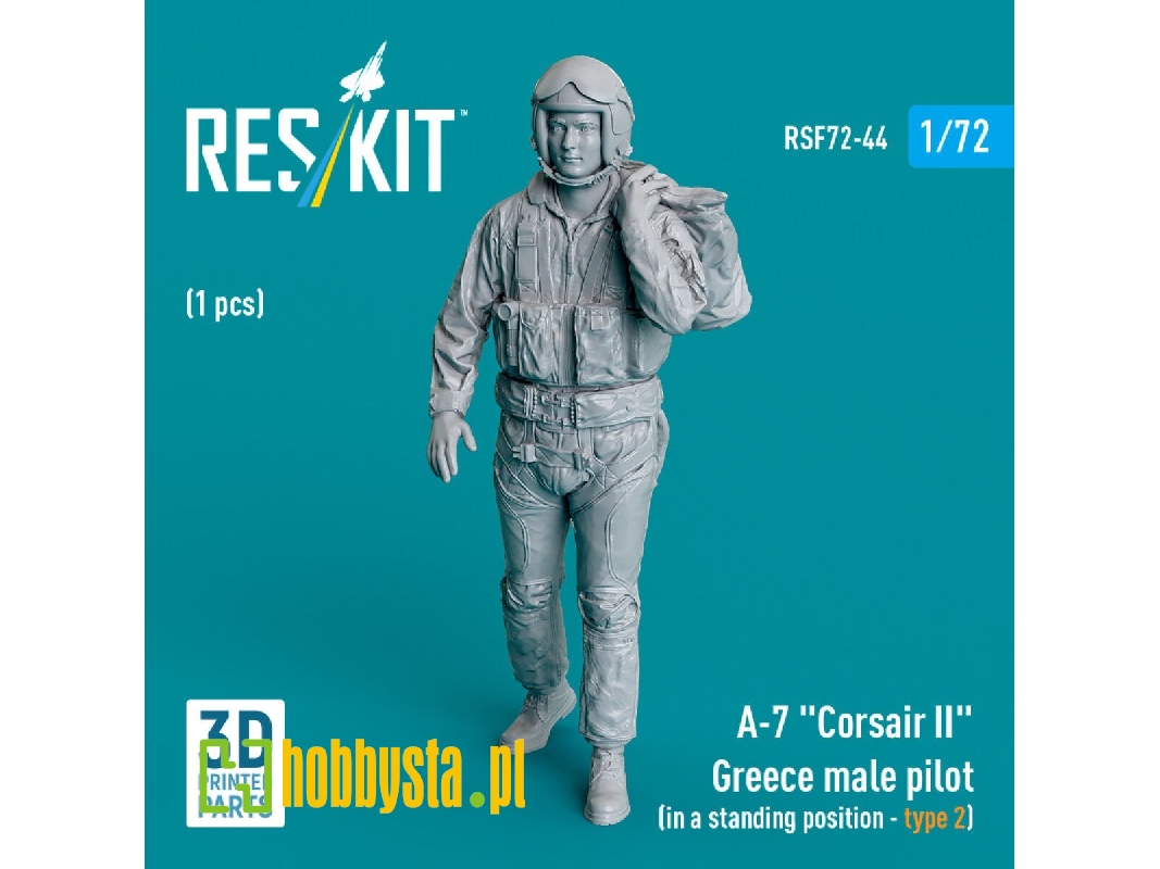 A-7 'corsair Ii' Greece Male Pilot (In A Standing Position - Type 2) (1 Pc) (3d Printed) - zdjęcie 1 A-7 'corsair Ii' Greece Male Pilot (In A Standing Position - Type 2) (1 Pc) (3d Printed) - zdjęcie 1