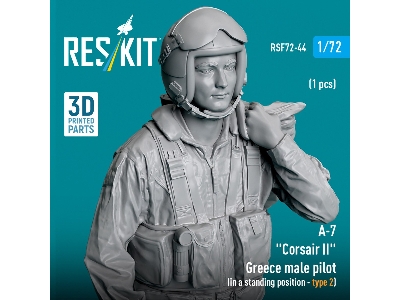 A-7 'corsair Ii' Greece Male Pilot (In A Standing Position - Type 2) (1 Pc) (3d Printed) - zdjęcie 2