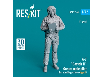 A-7 'corsair Ii' Greece Male Pilot (In A Standing Position - Type 3) (1 Pc) (3d Printed) - zdjęcie 1