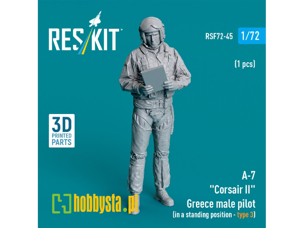 A-7 'corsair Ii' Greece Male Pilot (In A Standing Position - Type 3) (1 Pc) (3d Printed) - zdjęcie 1 A-7 'corsair Ii' Greece Male Pilot (In A Standing Position - Type 3) (1 Pc) (3d Printed) - zdjęcie 1