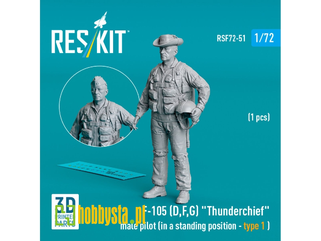 F-105 (D,f,g) 'thunderchief' Male Pilot (In A Standing Position - Type 1) (1 Pc) (3d Printed) - zdjęcie 1 F-105 (D,f,g) 'thunderchief' Male Pilot (In A Standing Position - Type 1) (1 Pc) (3d Printed) - zdjęcie 1