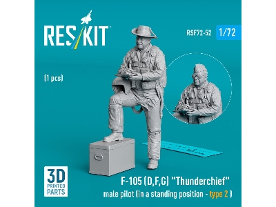 F-105 (D,f,g) 'thunderchief' Male Pilot (In A Standing Position - Type 2 ) (1 Pc) (3d Printed) - zdjęcie 1