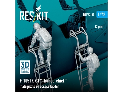 F-105 (F, G) 'thunderchief' Male Pilots On Access Ladder (2pcs) (3d Printed) - zdjęcie 3