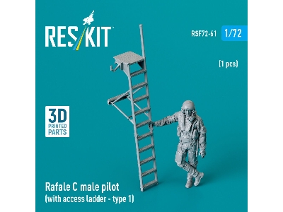 Rafale C Male Pilot (With Access Ladder - Type 1) (1 Pc) (3d Printed) - zdjęcie 1