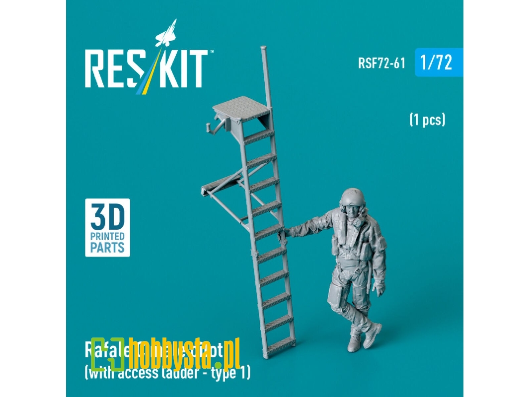 Rafale C Male Pilot (With Access Ladder - Type 1) (1 Pc) (3d Printed) - zdjęcie 1