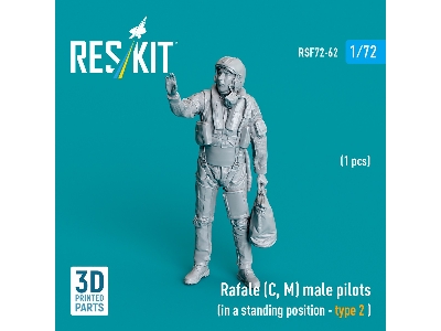 Rafale (C, M) Male Pilot (In A Standing Position - Type 2) (1pc) (3d Printed) - zdjęcie 1