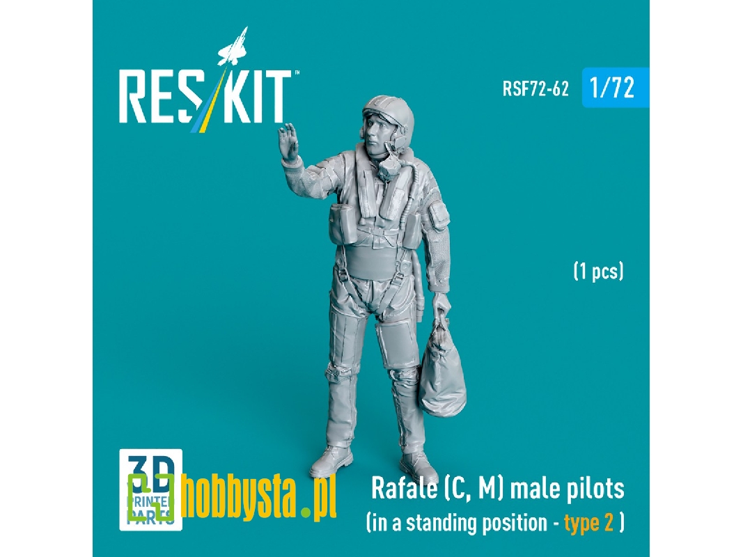 Rafale (C, M) Male Pilot (In A Standing Position - Type 2) (1pc) (3d Printed) - zdjęcie 1