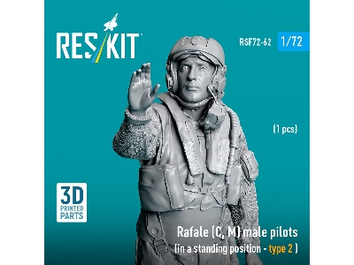 Rafale (C, M) Male Pilot (In A Standing Position - Type 2) (1pc) (3d Printed) - zdjęcie 2