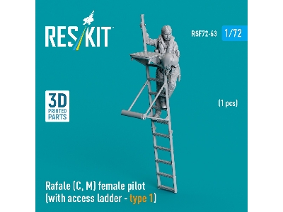 Rafale (C, M) Female Pilot (With Access Ladder - Type 1) (1pc) (3d Printed) - zdjęcie 1