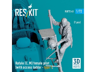 Rafale (C, M) Female Pilot (With Access Ladder - Type 1) (1pc) (3d Printed) - zdjęcie 2