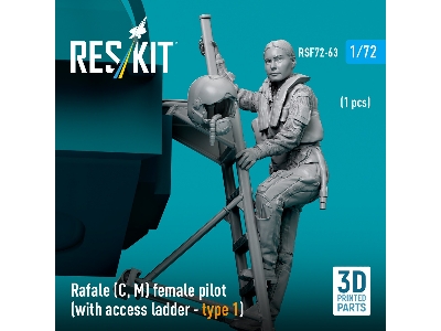 Rafale (C, M) Female Pilot (With Access Ladder - Type 1) (1pc) (3d Printed) - zdjęcie 3
