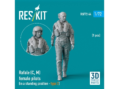 Rafale (C, M) Female Pilot (In A Standing Position - Type 2) (1pc) (3d Printed) - zdjęcie 1