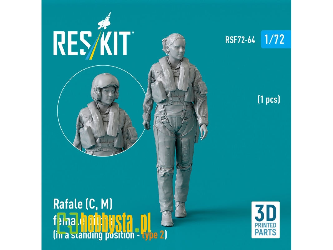 Rafale (C, M) Female Pilot (In A Standing Position - Type 2) (1pc) (3d Printed) - zdjęcie 1 Rafale (C, M) Female Pilot (In A Standing Position - Type 2) (1pc) (3d Printed) - zdjęcie 1