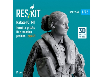 Rafale (C, M) Female Pilot (In A Standing Position - Type 2) (1pc) (3d Printed) - zdjęcie 2