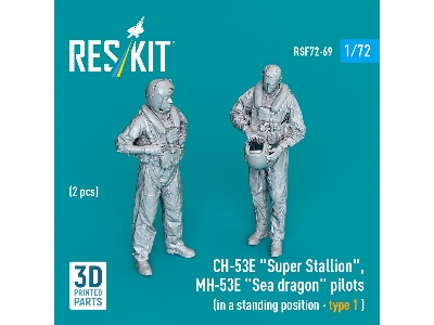 Ch-53e 'super Stallion', Mh-53e 'sea Dragon' Pilots (In A Standing Position - Type 1) (2pcs) (3d Printed) - zdjęcie 1