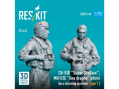 Ch-53e 'super Stallion', Mh-53e 'sea Dragon' Pilots (In A Standing Position - Type 1) (2pcs) (3d Printed) - zdjęcie 2