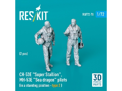 Ch-53e 'super Stallion', Mh-53e 'sea Dragon' Pilots (In A Standing Position - Type 2) (2pcs) (3d Printed) - zdjęcie 1