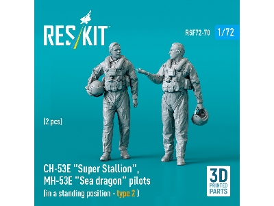 Ch-53e 'super Stallion', Mh-53e 'sea Dragon' Pilots (In A Standing Position - Type 2) (2pcs) (3d Printed) - zdjęcie 2