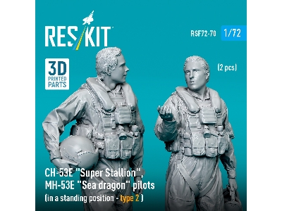 Ch-53e 'super Stallion', Mh-53e 'sea Dragon' Pilots (In A Standing Position - Type 2) (2pcs) (3d Printed) - zdjęcie 3