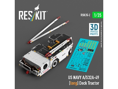 Us Navy A/S32a-49 (Long) Deck Tractor (3d Printed Model Kit) - zdjęcie 1