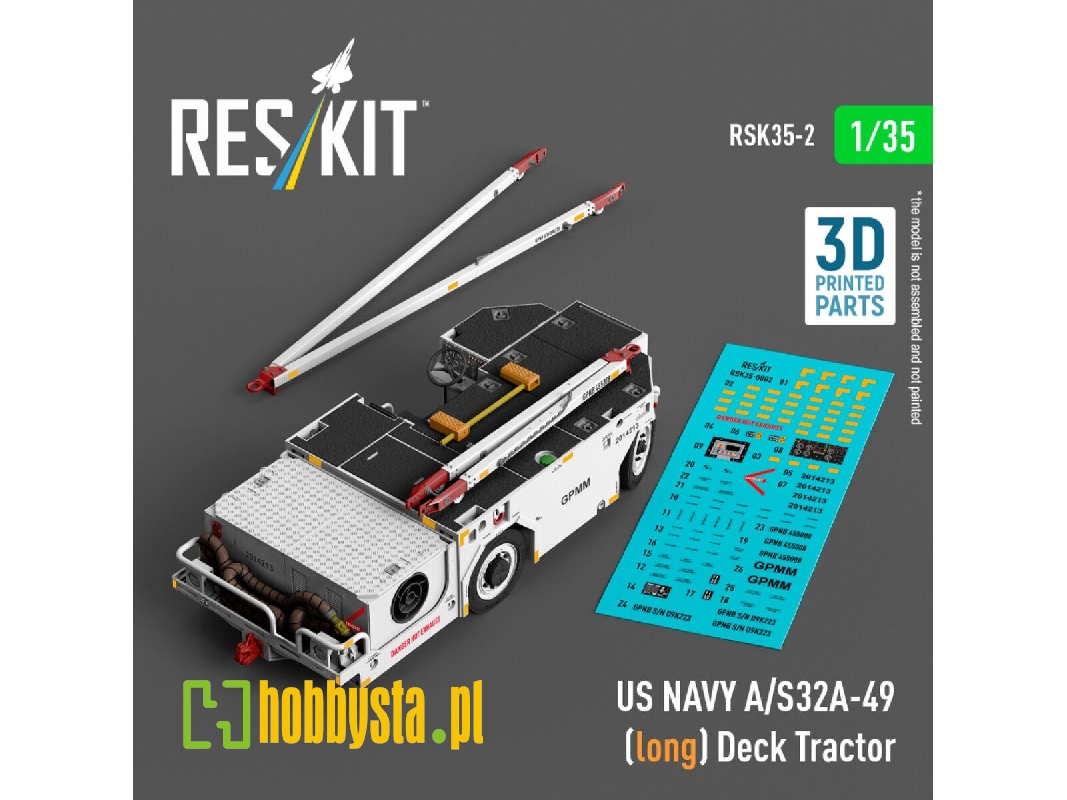 Us Navy A/S32a-49 (Long) Deck Tractor (3d Printed Model Kit) - zdjęcie 1
