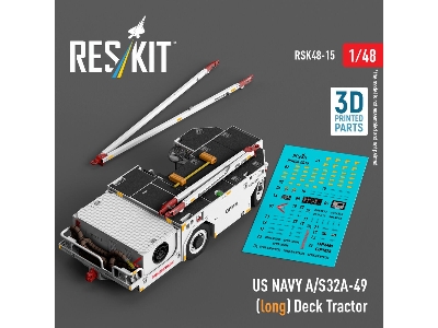 Us Navy A/S32a-49 (Long) Deck Tractor (3d Printed Model Kit) - zdjęcie 1