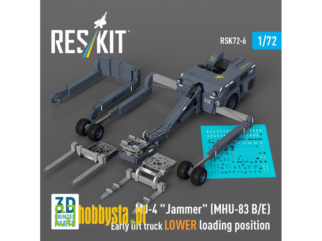 Mj-4 'jammer' (Mhu-83 B/E) Early Lift Truck Lower Loading Position (3d Printed Model Kit) - zdjęcie 1 Mj-4 'jammer' (Mhu-83 B/E) Early Lift Truck Lower Loading Position (3d Printed Model Kit) - zdjęcie 1