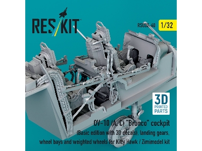 Ov-10 (A, C) 'bronco' Cockpit (Basic Edition With 3d Decals), Landing Gears, Wheel Bays And Weighted Wheels For Kitty Hawk / Zim