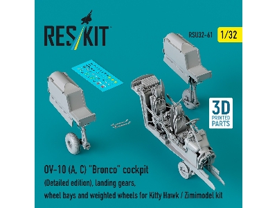 Ov-10 (A, C) 'bronco' Cockpit (Detailed Edition), Landing Gears, Wheel Bays And Weighted Wheels For Kitty Hawk / Zimimodel Kit (
