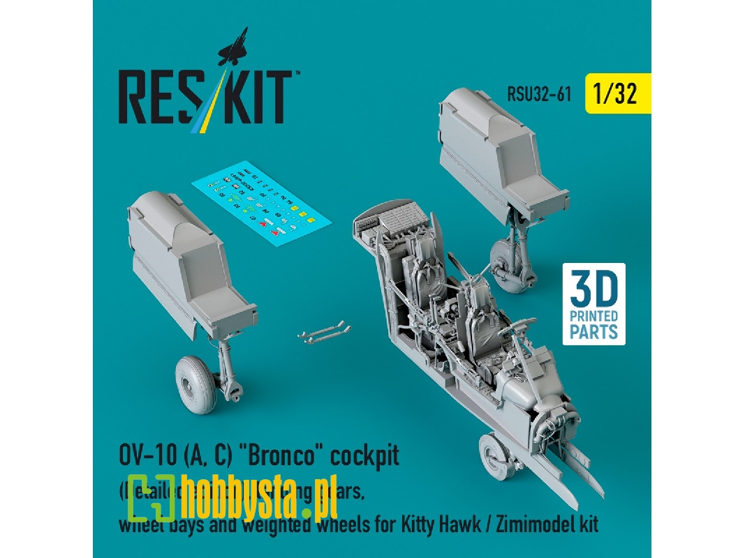 Ov-10 (A, C) 'bronco' Cockpit (Detailed Edition), Landing Gears, Wheel Bays And Weighted Wheels For Kitty Hawk / Zimimodel Kit ( Ov-10 (A, C) 'bronco' Cockpit (Detailed Edition), Landing Gears, Wheel Bays And Weighted Wheels For Kitty Hawk / Zimimodel Kit (