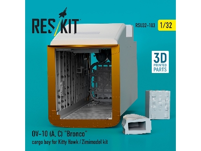 Ov-10 (A, C) 'bronco' Cargo Bay For Kitty Hawk / Zimimodel Kit (3d Printed) - zdjęcie 1