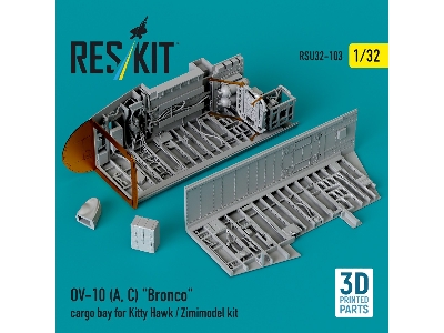Ov-10 (A, C) 'bronco' Cargo Bay For Kitty Hawk / Zimimodel Kit (3d Printed) - zdjęcie 2