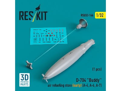 D-704 'buddy' Air Refueling Store (Early) (1 Pc) (A-4, A-6, A-7) (3d Printed) - zdjęcie 1