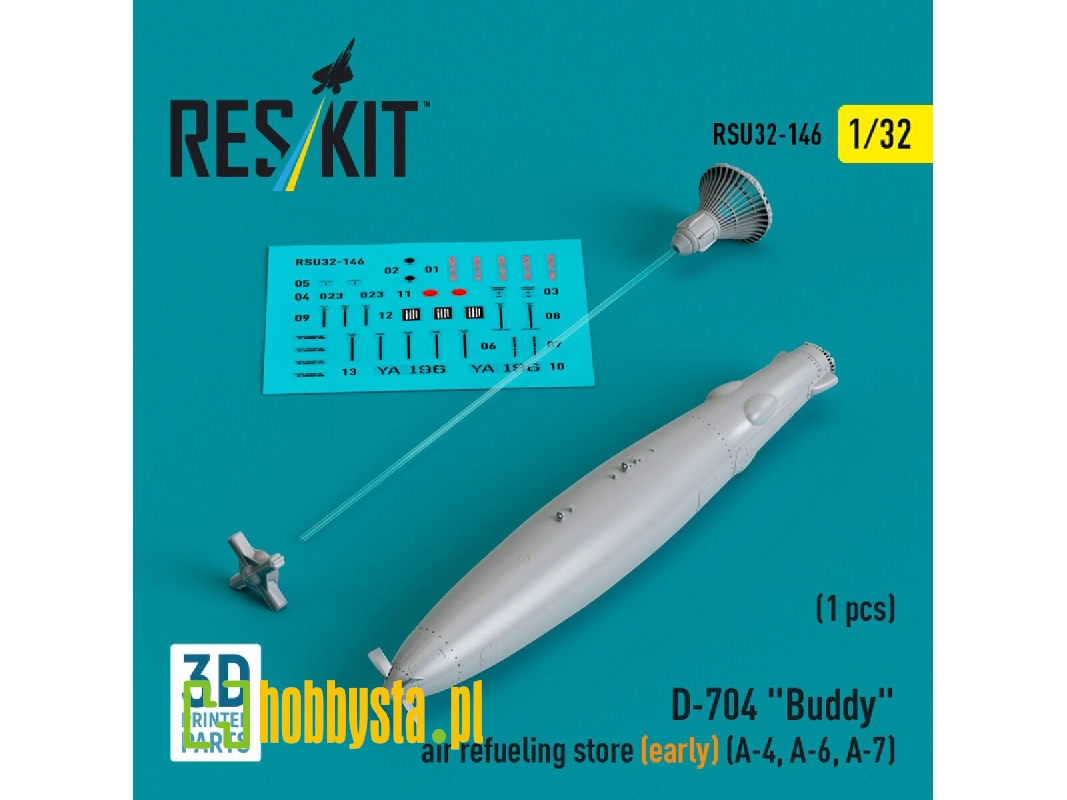 D-704 'buddy' Air Refueling Store (Early) (1 Pc) (A-4, A-6, A-7) (3d Printed) - zdjęcie 1 D-704 'buddy' Air Refueling Store (Early) (1 Pc) (A-4, A-6, A-7) (3d Printed) - zdjęcie 1