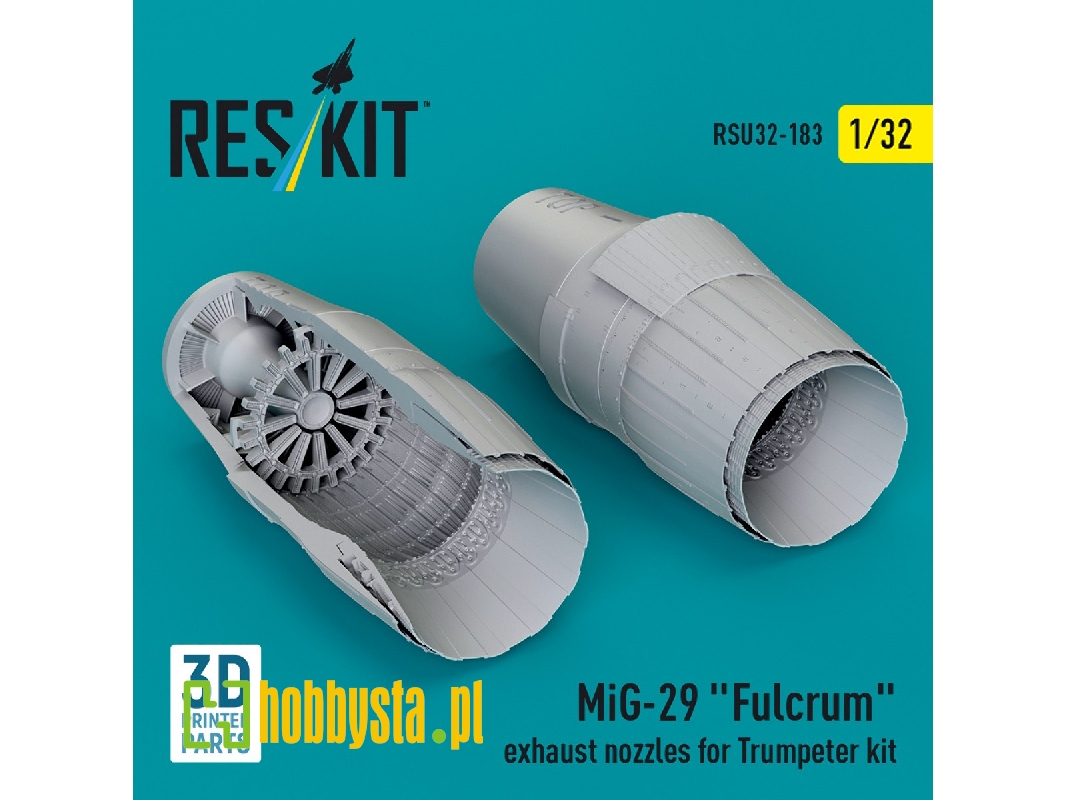 Mig-29 'fulcrum' Exhaust Nozzles For Trumpeter Kit (3d Printed) - zdjęcie 1 Mig-29 'fulcrum' Exhaust Nozzles For Trumpeter Kit (3d Printed) - zdjęcie 1