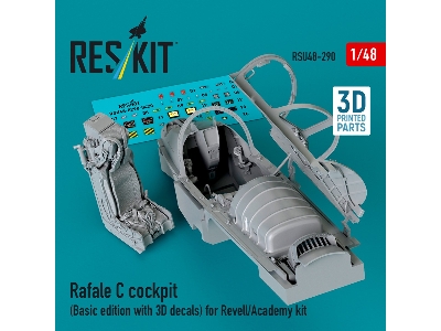 Rafale C Cockpit (Basic Edition With 3d Decals) For Revell/Academy Kit (3d Printed) - zdjęcie 2