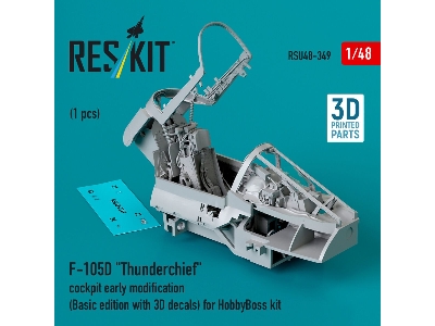 F-105d 'thunderchief' Cockpit Early Modification (Basic Edition With 3d Decals) For Hobbyboss Kit (3d Printed) - zdjęcie 1