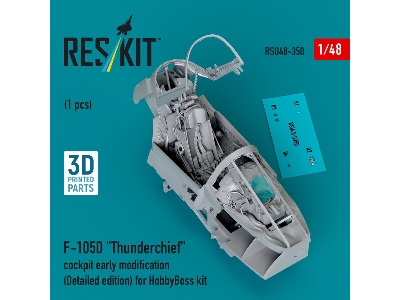 F-105d 'thunderchief' Cockpit Early Modification (Detailed Edition) For Hobbyboss Kit (3d Printed) - zdjęcie 1