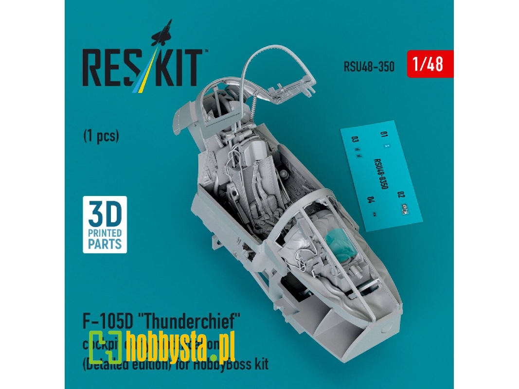 F-105d 'thunderchief' Cockpit Early Modification (Detailed Edition) For Hobbyboss Kit (3d Printed) - zdjęcie 1 F-105d 'thunderchief' Cockpit Early Modification (Detailed Edition) For Hobbyboss Kit (3d Printed) - zdjęcie 1
