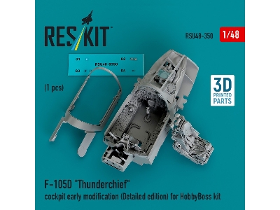 F-105d 'thunderchief' Cockpit Early Modification (Detailed Edition) For Hobbyboss Kit (3d Printed) - zdjęcie 2