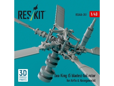 Sea King (5 Blades) Tail Rotor For Airfix & Hasegawa Kit (3d Printed) - zdjęcie 2