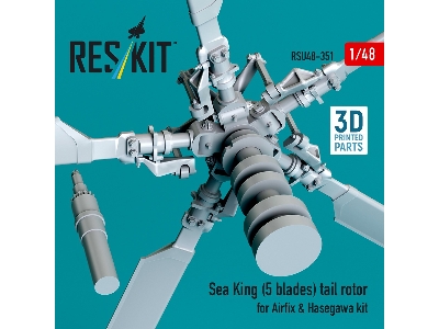 Sea King (5 Blades) Tail Rotor For Airfix & Hasegawa Kit (3d Printed) - zdjęcie 3