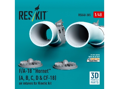 F/A-18 'hornet' (A, B, C, D & Cf-18) Air Intakes For Kinetic Kit (3d Printed) - zdjęcie 3