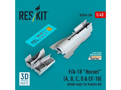 F/A-18 'hornet' (A, B, C, D & Cf-18) Wheel Bays For Kinetic Kit (3d Printed) - zdjęcie 1
