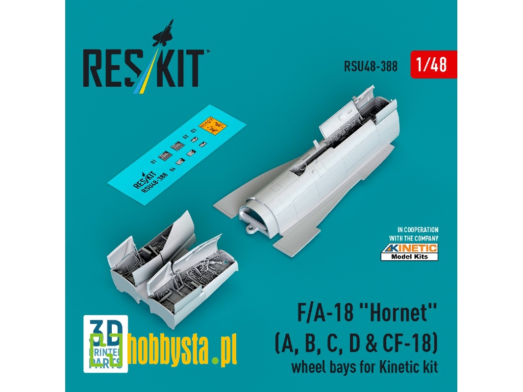 F/A-18 'hornet' (A, B, C, D & Cf-18) Wheel Bays For Kinetic Kit (3d Printed) - zdjęcie 1 F/A-18 'hornet' (A, B, C, D & Cf-18) Wheel Bays For Kinetic Kit (3d Printed) - zdjęcie 1
