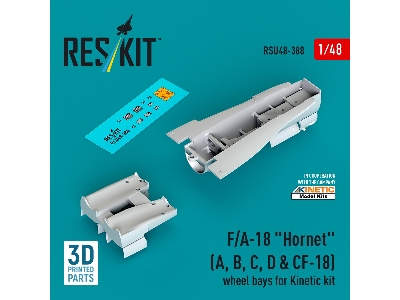 F/A-18 'hornet' (A, B, C, D & Cf-18) Wheel Bays For Kinetic Kit (3d Printed) - zdjęcie 4